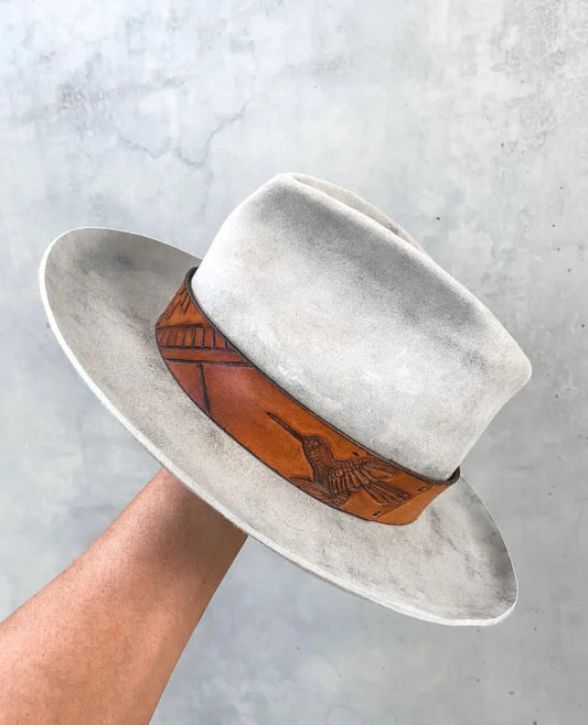 Western weight beaver hat & hummingbird band